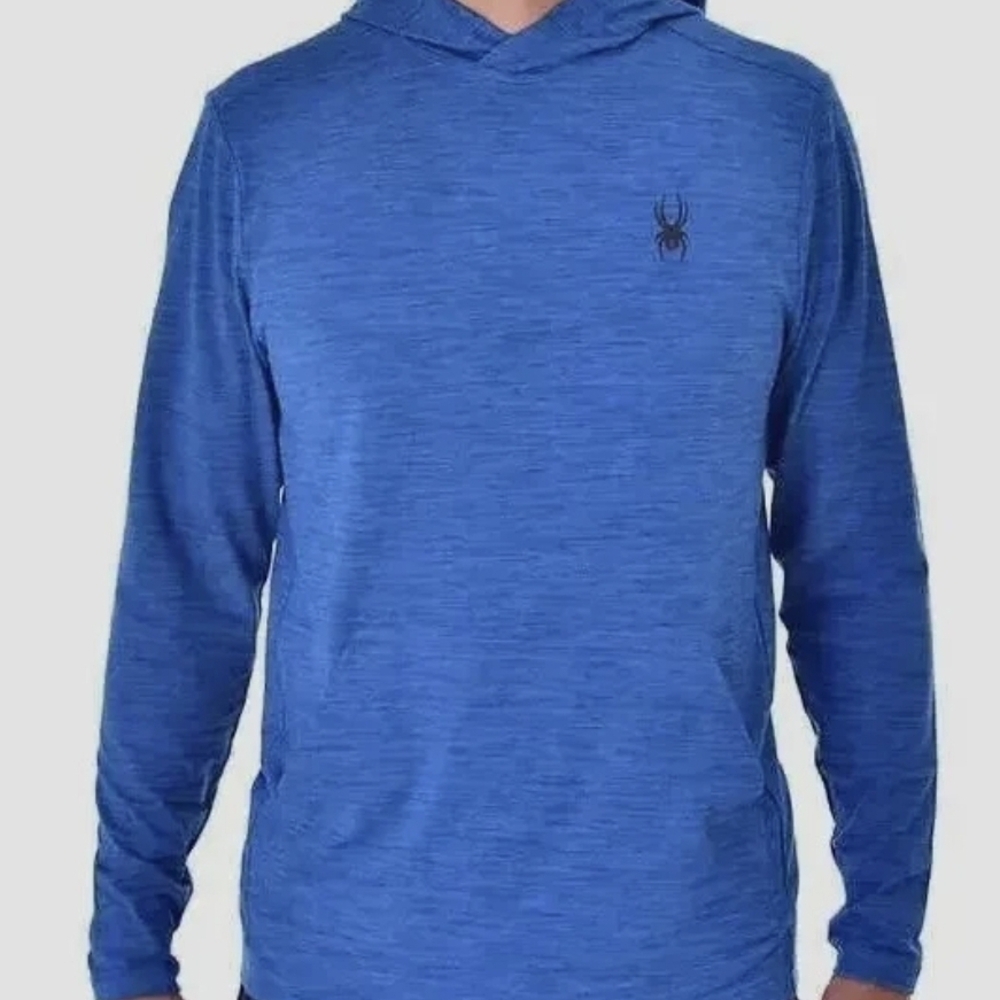 NEW Spyder Men's Medium Blue Lightweight Active Hoodie